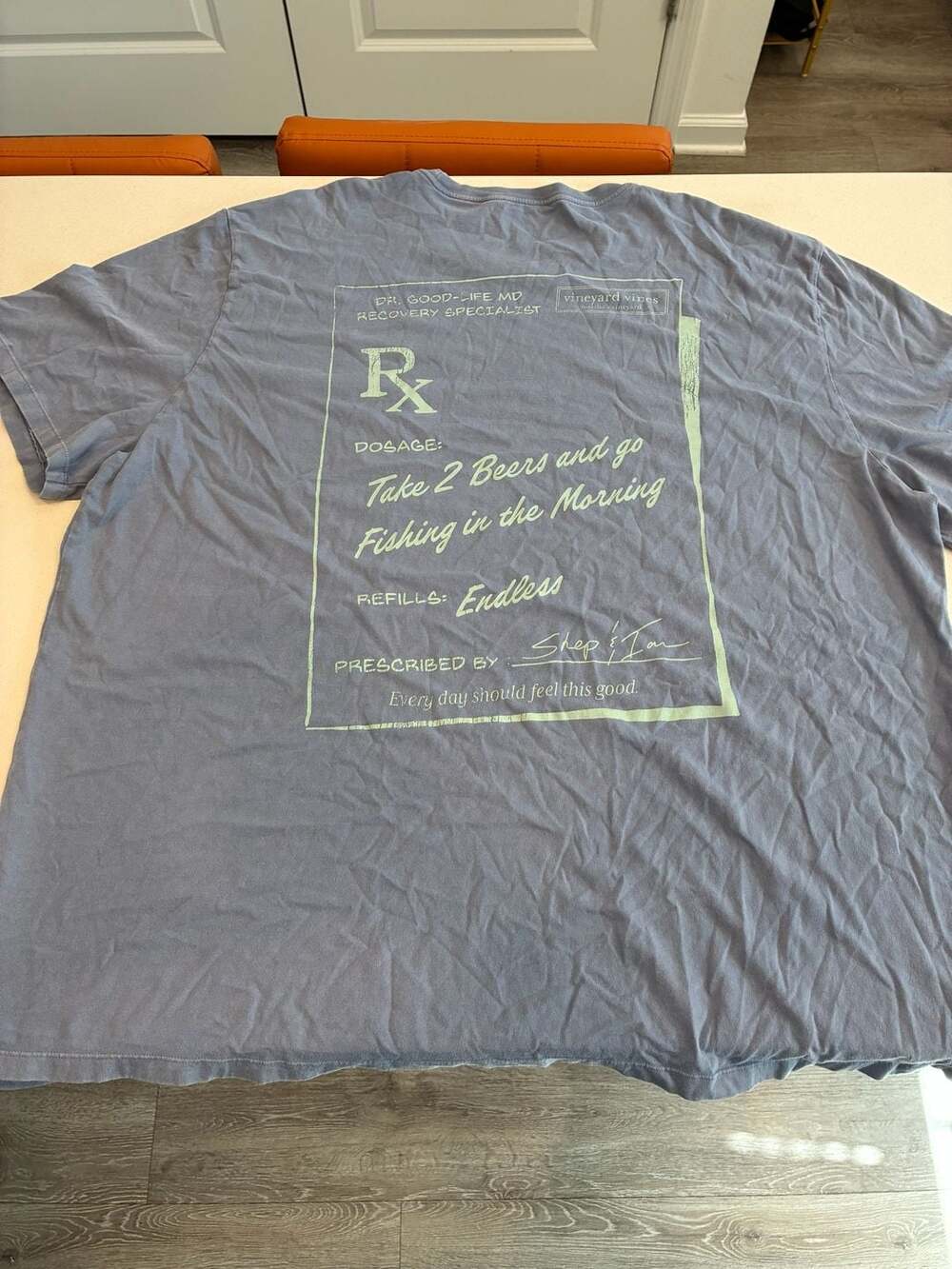 Vineyard Vines Take 2 Beers Pocket T-Shirt Size 4XB Blue